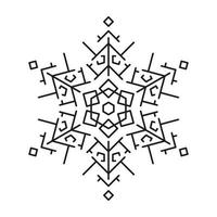 Schneeflocke Symbol auf Weiß Hintergrund. Weihnachten und Winter oder Neu Jahr symmetrisch Design. vektor