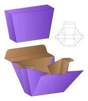 Box Verpackung gestanzte Vorlage Design. 3D-Modell vektor