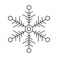 Winter Schneeflocke Symbol. Weihnachten Vektor Schnee Eis symmetrisch Design.