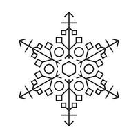 Schneeflocke Symbol von Weihnachten und Winter Symbol Pack symmetrisch Design. vektor