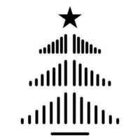 Linie Weihnachten Baum Symbol. Vektor glücklich Neu Jahr Party Design oder Banner.