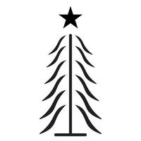 Linie Weihnachten Baum Symbol. Vektor glücklich Neu Jahr Party Design oder Banner.