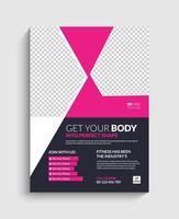 Fitnessstudio Fitness Flyer Vorlage Design, Sport Poster vektor