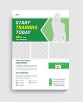 Fitnessstudio Fitness Flyer Vorlage Design, Sport Poster vektor