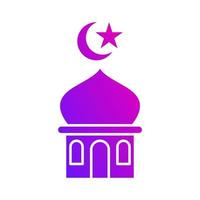 Moschee Gradient Symbol Taste Vektor Illustration