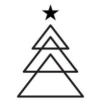 klassisch Weihnachten Bäume Symbol. Vektor glücklich Neu Jahr Party Design.