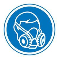 Symbol tragen Atemschutzmaske Zeichen vektor