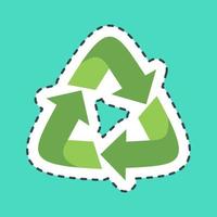 Aufkleber Linie Schnitt recycelt Paket. Verpackung Symbol Elemente. gut zum Drucke, Poster, Logo, Produkt Verpackung, Zeichen, Expedition, usw. vektor