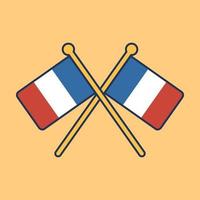 Frankreich Flagge Vektor-Illustration vektor