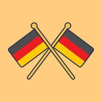 deutschland flagge vektorillustration vektor