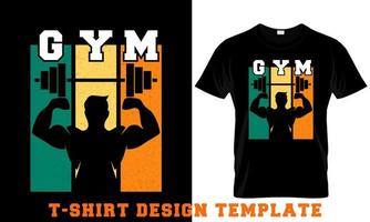 Gym t skjorta design, årgång, typografi proffs vektor