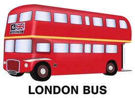 England London Bus Vektor auf weißem Hintergrund