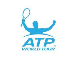 atp värld Turné symbol logotyp blå turnering öppen män tennis förening design abstrakt vektor illustration