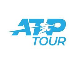 atp Turné logotyp symbol blå turnering öppen män tennis förening design vektor abstrakt illustration
