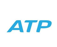 atp Name Logo Symbol Blau Turnier öffnen Männer Tennis Verband Design Vektor abstrakt Illustration