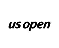 uns öffnen Symbol Logo Name schwarz Turnier Tennis das Meisterschaften Design Vektor abstrakt Illustration