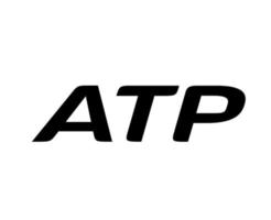 atp namn logotyp symbol svart turnering öppen män tennis förening design vektor abstrakt illustration