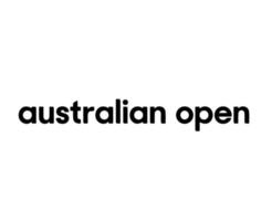 australisch öffnen Logo Symbol Name schwarz Turnier Tennis das Meisterschaften Design Vektor abstrakt Illustration