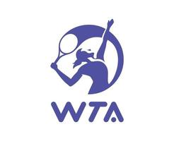 wta Logo Symbol lila Frauen Tennis Verband Design Vektor abstrakt Illustration