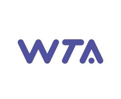 wta namn lila logotyp kvinnor tennis förening symbol design vektor abstrakt illustration