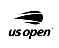 uns öffnen Symbol Logo schwarz Turnier Tennis das Meisterschaften Design Vektor abstrakt Illustration