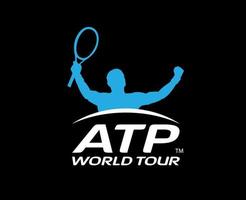 atp Welt Tour Symbol Logo Turnier öffnen Männer Tennis Verband Design abstrakt Vektor Illustration mit schwarz Hintergrund