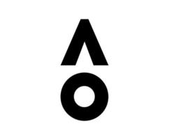australier öppen logotyp symbol svart turnering tennis de mästerskap design vektor abstrakt illustration