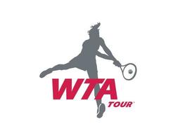 wta Tour Logo Symbol Frauen Tennis Verband Design Vektor abstrakt Illustration