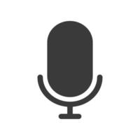 eben Aufzeichnung mic Symbol isoliert Vektor Illustration