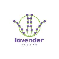 Lavendel Logo, einfach elegant lila Blume Pflanze Vektor, Gruß Karte Design, Banner, Blume Ornament, Lavendel Hand gezeichnet Hochzeit, Symbol Symbol Illustration vektor