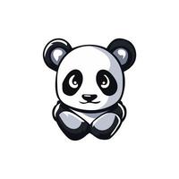 liten panda vektor logotyp