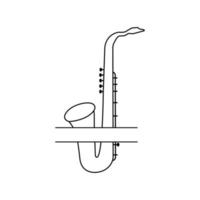 saxofon ikon vektor. sax illustration tecken. musik symbol. jazz logotyp. vektor