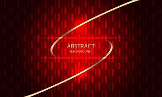 abstrakt Gold Linien Welle Kurve glänzend bewirken auf rot metallisch Textur Design modern Luxus futuristisch Hintergrund Vektor