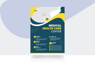 medicinsk sjukvård företags- flygblad design mall vektor