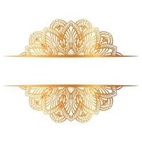 lyx vit gyllene mandala elegant prydnad islamic baner titel ram text låda gräns vektor