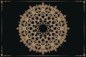 lyxig mandala bakgrund med gyllene arabiska mönster arabisk islamisk öststil vektor