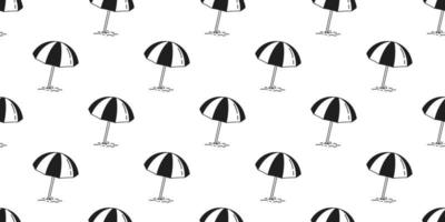 Strand nahtlos Muster Vektor Regenschirm isoliert Sommer- Meer Ozean Hintergrund wiederholen Hintergrund Illustration Gekritzel Karikatur