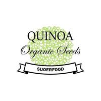 Quinoa Vintage Logo mit handgezeichnetem Element. Vektorillustration im Skizzenstil vektor