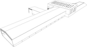 3D-Darstellung des Bauvorhabens vektor