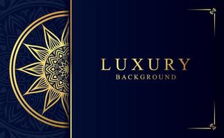 Luxus Arabisch Mandala Design Hintergrund im Gold Farbe vektor