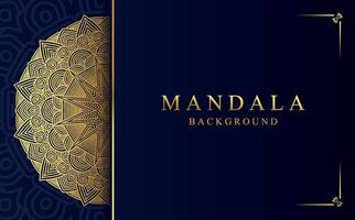 Luxus golden Zier Mandala Hintergrund. schön Arabeske Muster Mandala Design vektor