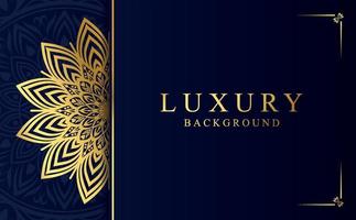 Luxus Mandala Hintergrund im Gold Farbe Vektor