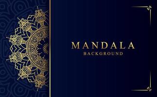 Luxus golden Zier Mandala Hintergrund. schön Arabeske Muster Mandala Design vektor