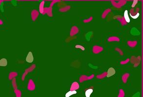 ljusrosa, grön vektorbakgrund med abstrakta former. vektor