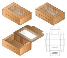 Box Verpackung gestanzte Vorlage Design. 3D-Modell vektor