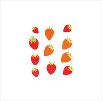 Symbol einstellen von Erdbeere Vektor Kunst