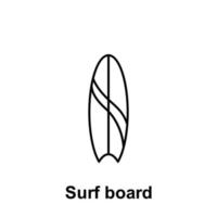 Surfen Tafel Vektor Symbol Illustration