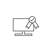 Fernseher, prüfen Vektor Symbol Illustration
