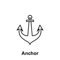 Anker Vektor Symbol Illustration