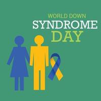 Vektorillustration eines Hintergrunds für den Tag des Welt-Down-Syndroms. vektor
